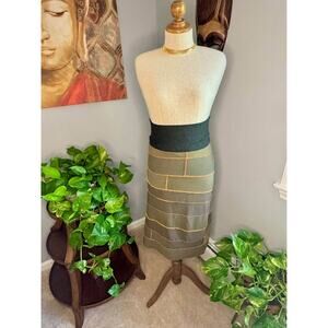 Handmade Upcycled Cotton Patchwork Serged skirt by Jeorjia Shea